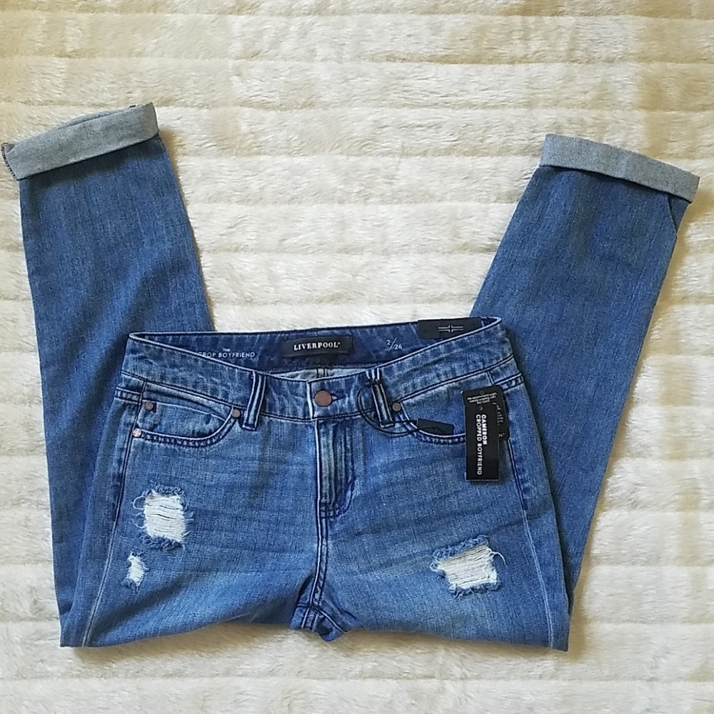 Liverpool Jeans Company Blue Boyfriend Jeans NWT - Picture 4 of 5